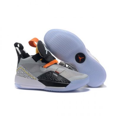 Nike Erkek Air Jordan 33 Siyah / Gri / Turuncu Basketbol Ayakkabısı Türkiye - 0LV1L50I